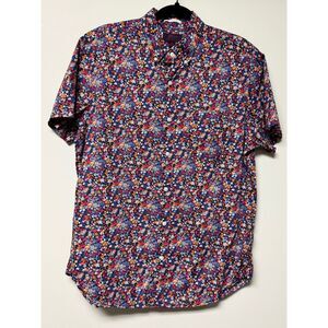 J. CREW Short-Sleeve Cotton Poplin Shirt in Liberty® Floral Affair Print, Sz M